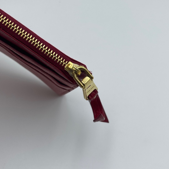 Miu Miu pink and red zip leather card holder wallet women made in italy - Picture 12 of 14